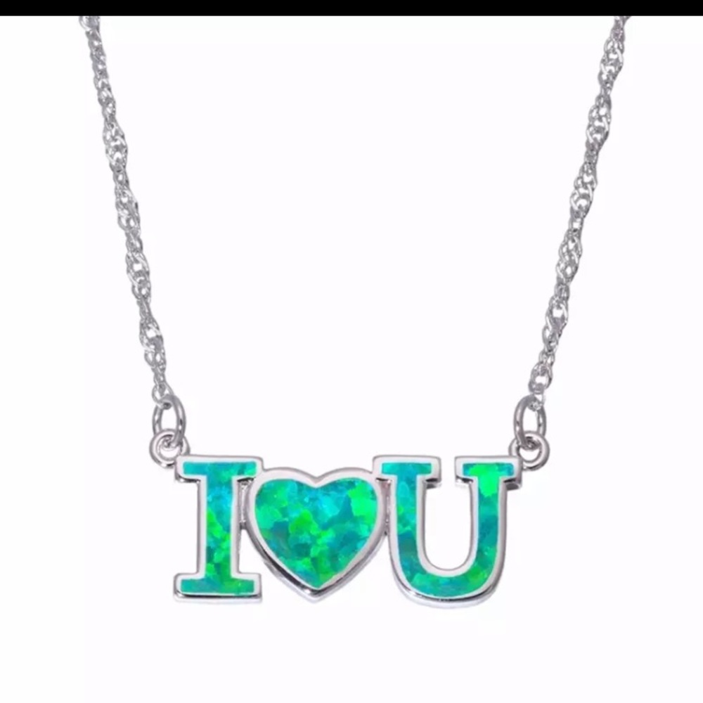 I Love You Sterling Silver Necklace - Picture 3 of 5